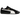 Puma Speedcat OG Black White baskets vue latérale avec empeigne noire lisse, bande formstrip blanche et semelle en gomme plate.
