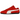 Puma Speedcat OG Red White baskets vue latérale avec empeigne en daim rouge, bande formstrip blanche et semelle plate classique