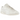 Puma Speedcat OG Alpine Snow baskets vue latérale avec cuir blanc, lacets fins, logo Puma doré et semelle en gomme basse