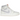 Jordan 1 Retro High OG Sail University Red baskets de profil avec une empeigne en cuir rouge et blanc et des lacets