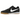 Nike Gato Black White Gum baskets en vue laterale avec une tige noire, un swoosh blanc et une semelle en gomme