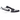Air Jordan 1 Retro Low OG Black Dark Powder Blue baskets en profil lateral avec une tige en cuir noir, des details bleu clair et une semelle blanche