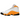 Baskets Air Jordan 13 Retro Del Sol vue de profil avec une empeigne en cuir blanc, des détails jaune d'or et l'emblématique talon hologramme
