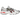 ASICS Gel-1090 White Black baskets en vue laterale avec une tige en mesh blanc et des details noirs