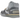 Nike Air Trainer 1 SP Travis Scott Grey Haze baskets en vue sous angle avec empeigne grise et swoosh distinctif