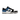 Nike Dunk Low Industrial Blue baskets en vue laterale avec des details en cuir bleu et blanc et une semelle assortie