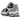New Balance Abzorb 2000 Silver Metallic-Faded Black baskets de profil avec du mesh argenté, des empiècements noirs et une semelle