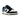 Nike Dunk Low Industrial Blue baskets en vue sous angle avec des details en cuir bleu et blanc, lacets et semelle