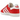 Adidas Gazelle 85 Better Scarlet baskets de profil avec une tige en suède rouge, des détails en cuir blanc et une semelle en gomme