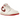 Jordan 1 Low Ruby baskets dans un profil latéral classique avec une tige en cuir rouge et blanc, des lacets et le logo swoosh