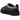 UGG Tasman Biarritz Slipper Black baskets presentées de profil avec une tige noire en suède doux et le détail tressé classique sur le col