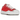 Maison Mihara Yasuhiro Hank OG Sole Canvas Low Red baskets en vue laterale avec une tige en toile rouge et une semelle blanche