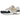 Nike Air Max 1 Olympic baskets vue de profil avec une empeigne blanche, des details rouges et bleus et une unite Air visible