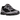 ASICS Gel-NYC Black Cement Grey baskets en vue laterale avec du mesh noir, des details gris et une semelle blanche