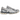 ASICS Gel-NYC 2055 Glacier Grey Cream baskets en vue laterale avec une tige en mesh gris et des details crèmes