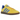 Adidas Handball Spezial Wonder Glow baskets en profil latéral avec une tige jaune, des détails blancs et une semelle gomme