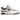 New Balance 550 White Dark Olivine baskets en vue latérale inclinée avec tige en cuir blanc et détails vert olive foncé