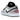 Air Jordan 1 Low Smoke Grey baskets en vue latérale classique avec des panneaux en cuir gris et blanc, des lacets noirs et le logo Swoosh noir