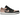 Air Jordan 1 Low Crimson Tint baskets vue latérale avec empeigne en cuir noir, détails rose pâle au talon et semelle intermédiaire blanche.