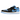 Air Jordan 1 Low Black University Blue baskets vue latérale, avec empeigne en nubuck noir, panneaux bleu ciel, semelle intermédiaire blanche et swoosh
