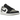 Baskets Air Jordan 1 Low Shadow Toe en vue latérale avec empeigne en cuir gris et noir, semelle intermédiaire blanche et logo Jumpman sur la languette