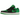 Air Jordan 1 Low Lucky Green baskets vue latérale avec empiècements en cuir blanc et vert, swoosh noir et logo Air Jordan emblématique au talon