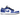 Air Jordan 1 Low Game Royal baskets vue latérale élégante, mettant en valeur le coloris bleu iconique, la base en cuir blanc et le logo Swoosh.
