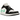 Air Jordan 1 Low Green Glow baskets profil latéral avec accents verts, tige en cuir blanc, swoosh noir et semelle intermédiaire blanche.