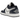 Air Jordan 1 Low Wolf Grey Midnight Navy baskets vue latérale avec empiècements en cuir gris, swoosh bleu marine et semelle blanche