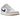 Air Jordan 1 Low Midnight Navy Neutral Grey baskets en vue latérale avec détails bleu marine, swoosh gris, empeigne en cuir et semelle blanche