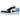 Jordan 1 Low Sail Blue Chill baskets de profil avec tige en cuir blanc détails bleu clair et lacets plats