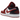 Air Jordan 1 Low Bulls baskets vue de profil, fabriquées en cuir rouge et blanc emblématique avec un détail Swoosh Nike noir et des lacets plats noirs.
