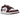 Baskets Air Jordan 1 Low White Bordeaux en vue latérale avec empeigne en cuir blanc, empiècements bordeaux foncé et semelle classique