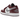 Air Jordan 1 Low White Bordeaux baskets vue latérale avec base en cuir blanc, empiècements bordeaux et logo Wings classique au talon
