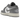 Air Jordan 1 Low Vintage Grey baskets en vue latérale avec une tige en cuir blanc, des empiècements gris et des lacets
