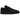 Air Jordan 1 Low Tumbled Leather Black baskets vue angulaire avec empeigne en cuir noir, lacets assortis et semelle intermédiaire blanche.