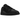 Air Jordan 1 Low Tumbled Leather Black baskets vue latérale avec empeigne en cuir noir texturé, lacets blancs et semelle intermédiaire blanche