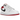 Air Jordan 1 Low White Gym Red baskets de profil avec une tige en cuir blanc, des dÃ©tails rouges et le logo swoosh.