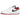 Air Jordan 1 Low White Gym Red baskets de profil avec une empeigne en cuir blanc, des détails rouges, un swoosh rouge et des lacets