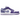 Jordan 1 Low Court Purple White Dusty Amethyst baskets vue latérale avec empiècements en cuir violet, base blanche, swoosh noir et semelle
