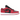 Baskets Air Jordan 1 Low Reverse Bred vue de côté avec empeigne en cuir rouge et noir, logo swoosh classique, lacets blancs et semelle extérieure