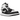 Baskets Air Jordan 1 Mid White Shadow vue latérale avec empiècements en cuir noir, logo Swoosh gris et semelle intermédiaire blanche