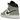 Air Jordan 1 Mid Grey Anthracite baskets vue angulaire montrant des empiècements gris et anthracite, un swoosh noir et des lacets blancs.