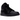 Jordan 1 Mid Triple Black baskets vue latérale avec empeigne en cuir noir, lacets ton sur ton et semelle extérieure résistante