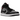Air Jordan 1 Mid Shadow Red baskets vue latérale avec empiècements gris, cuir noir, détails rouges sur la languette et semelle classique