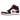 Air Jordan 1 Mid Gym Red Black White baskets en vue latérale avec des empiècements en cuir rouge, un Swoosh noir, des lacets blancs et une semelle blanche.