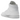 Baskets Air Jordan 1 Mid Triple White vue latérale avec silhouette montante classique, empeigne en cuir blanc et détails perforés sur la pointe.