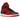Air Jordan 1 Mid Reverse Bred (2021) baskets en vue angulaire avec empiècements en cuir rouge, Swoosh noir et semelle blanche