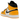Air Jordan 1 Mid Taxi baskets en vue inclinée avec superpositions jaunes, base en cuir blanc, logo swoosh noir et lacets blancs.