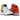 Air Jordan 1 Mid Alternate Multi-Color baskets en vue latérale inclinée avec une tige multicolore, des lacets blancs et le logo swoosh